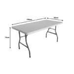 Catering-conference table Aprilia white one-piece surface 198x90x74cm - Image 3
