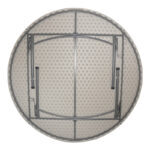 Foldable Comfort catering table suitcase white round D180x74cm - Image 2