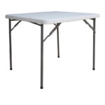 Преклопна маса за кетеринг Comfort во бела боја 80x80x74 см