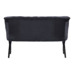 2 seater sofa Loreta velvet anthracite with black legs 118x55x78cm - Image 3