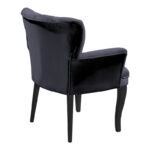 Armchair Samara velvet anthracite-black legs 54x71x79cm - Image 2