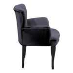 Armchair Samara velvet anthracite-black legs 54x71x79cm - Image 3