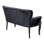 Samara sofa 2-seater anthracite velvet-black legs 130x55x79cm - Image 2