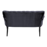 Samara sofa 2-seater anthracite velvet-black legs 130x55x79cm - Image 3