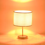 Table lamp PWL-0961 Ε27 beige brown-golden D22x32cm - Слика 2