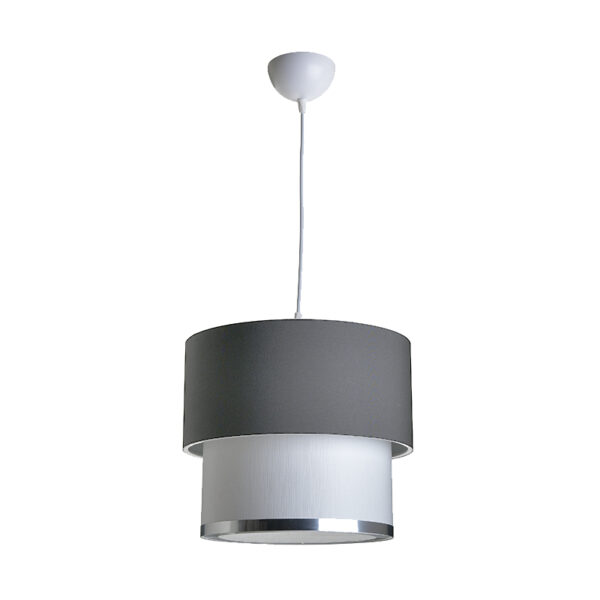 Ceiling light PWL-0963 Ε27 grey-white D30x55cm
