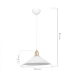 Ceiling light PWL-0964 Ε27 white D30x14.5cm - Image 4