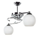 Two-light ceiling light PWL-0966 E27 silver-white D67x38cm