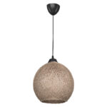 Таванска светилка PWL-0967 E27 кафеаво-црна D23x22cm