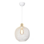 Ceiling light PWL-0977 E27 white-golden D26x33cm