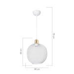 Ceiling light PWL-0977 E27 white-golden D26x33cm - Image 4