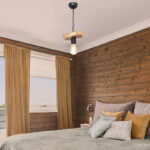 Ceiling light PWL-1027 Ε27 metal black-natural 20x10x43cm - Слика 2