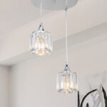 Ceiling light PWL-1025 Ε27 metal chrome-glass D30x70cm - Слика 2