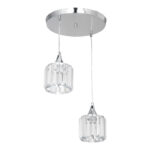 Таванска светилка PWL-1025 Е27 метал хром-стакло D30x70cm