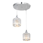 Ceiling light PWL-1025 Ε27 metal chrome-glass D30x70cm - Слика 3