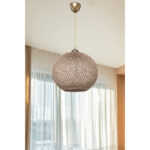 Ceiling light Leshia Ε27  brown D38x38cm - Image 2
