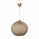 Ceiling light Leshia Ε27  brown D38x38cm