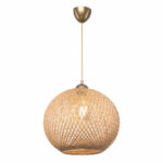 Ceiling light Leshia Ε27  brown D38x38cm - Image 3