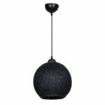 Ceiling light Leshia Ε27  black D26x26cm