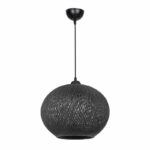 Ceiling light Leshia Ε27 black D38x38cm