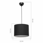 Ceiling light PWL-1115 Ε27 black D22x16,5cm - Слика 4