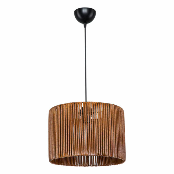 Ceiling light PWL-1117 Ε27 brown D30.5x20cm