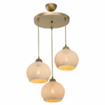 Ceiling light PWL-1121 Ε27 cream-gold D40x75cm - Image 3