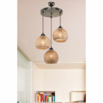 Ceiling light PWL-1121 Ε27 brown D40x75cm - Слика 2