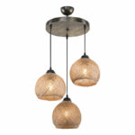 Ceiling light PWL-1121 Ε27 brown D40x75cm - Слика 3