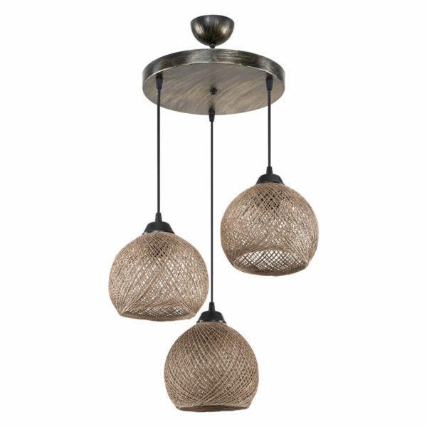 Ceiling light PWL-1121 Ε27 brown D40x75cm