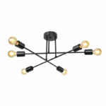 Таванска светилка PWL-1122 Е27 црна D61x25cm