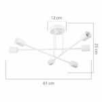 Ceiling light PWL-1122 Ε27 white D61x25cm - Image 4
