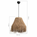 Ceiling light PWL-1126 Ε27 brown D36.5x40cm - Слика 4