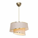 Ceiling light PWL-1127 Ε27 beige-brown-golden D32.5x31cm - Image 3