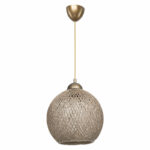 Ceiling light Leshia Ε27  brown D26x26cm