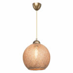 Ceiling light Leshia Ε27  brown D26x26cm - Image 3