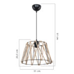 Ceiling light PWL-1160 E27  black-ropa 31x23.5cm - Image 4