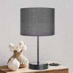 Table lamp PWL-1183 Ε27 anthracite-black D22x36.5cm - Image 3
