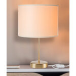 Table lamp PWL-1183 Ε27 cream-golden D22x36.5cm - Слика 3