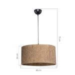 Ceiling light PWL-1184 Ε27 brown D40x20cm - Image 4
