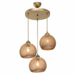 Ceiling light PWL-1121 Ε27 beige-golden D40x80cm - Слика 2