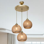 Ceiling light PWL-1121 Ε27 beige-golden D40x80cm - Слика 3