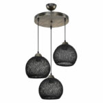 Ceiling light PWL-1121 Ε27 black-bronze D40x80cm
