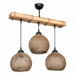 Ceiling light Fiona Ε27 walnut-beige 50x20x63cm