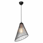 Ceiling light PWL-1192 Ε27 black metal D24x83cm - Слика 2