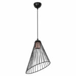 Ceiling light PWL-1192 Ε27 black metal D24x83cm