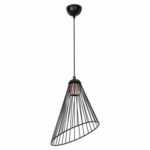 Таванска светилка PWL-1192 Е27 црна метална D24x83cm