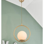 Ceiling light PWL-1193 Ε27 golden D26x30cm - Image 3