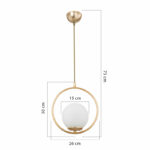 Ceiling light PWL-1193 Ε27 golden D26x30cm - Image 4