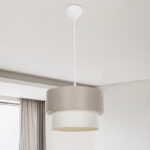 Ceiling light PWL-1194 Ε27 beige D30x19cm - Слика 3